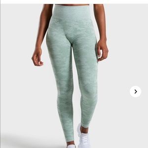 Gymshark Camo Seamless Leggings Sage Green